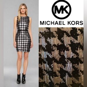 Michael Kors Sheath Empire Waist Black & Silver Dress Size 6